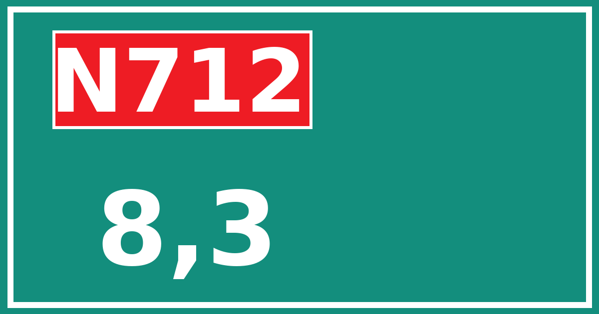Hectometerbord N712 8,3