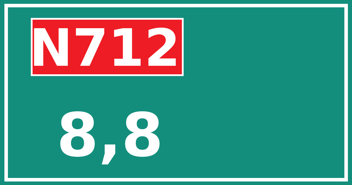 Hectometerbord N712 8,8