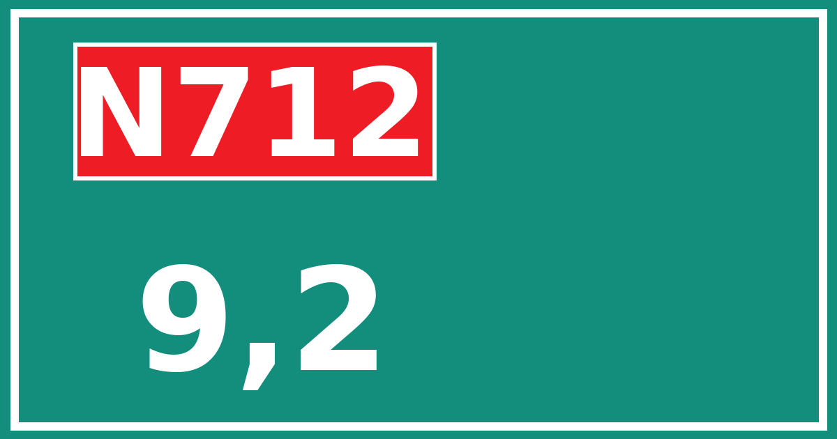 Hectometerbord N712 9,2