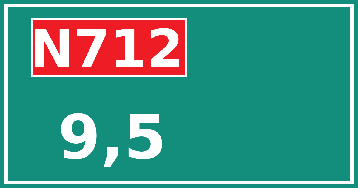 Hectometerbord N712 9,5