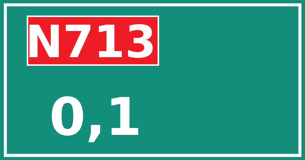Hectometerbord N713 0,1