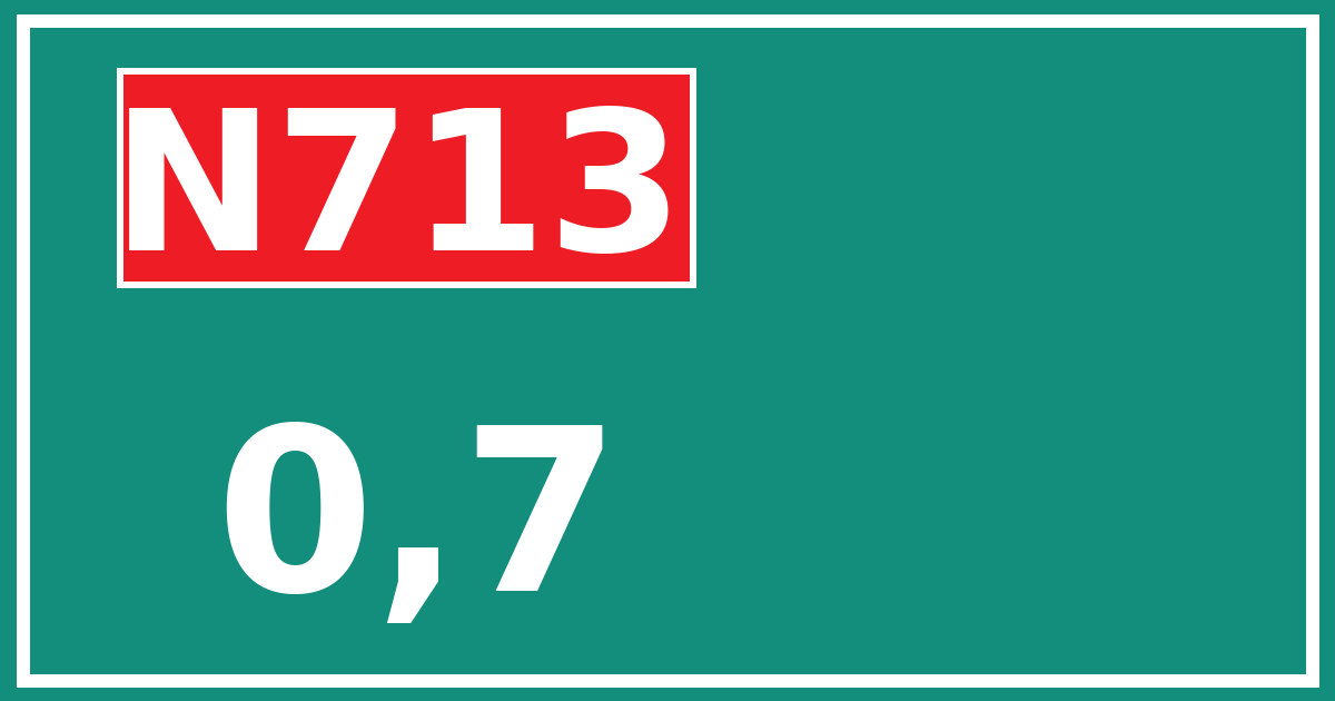 Hectometerbord N713 0,7