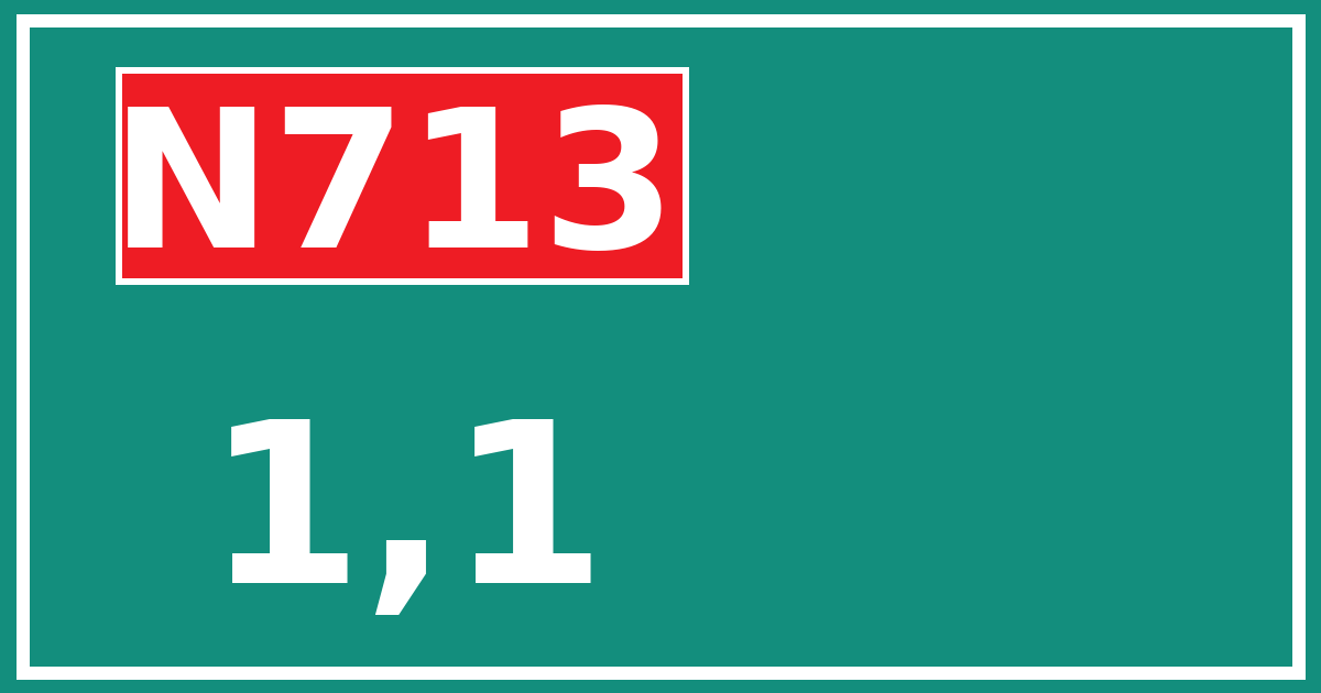 Hectometerbord N713 1,1