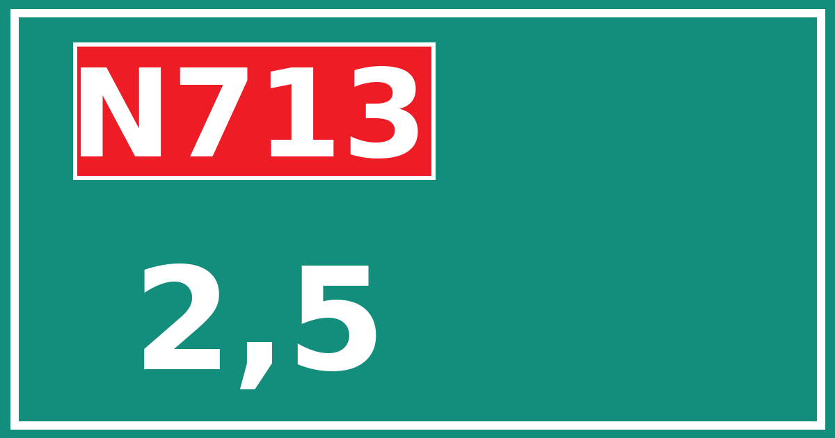 Hectometerbord N713 2,5