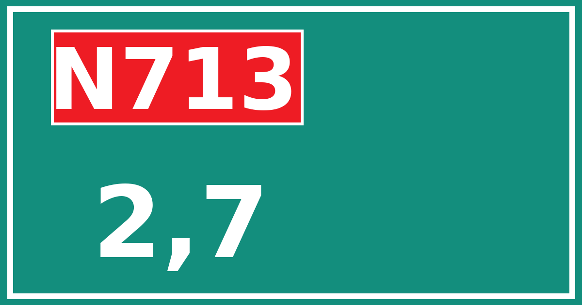 Hectometerbord N713 2,7
