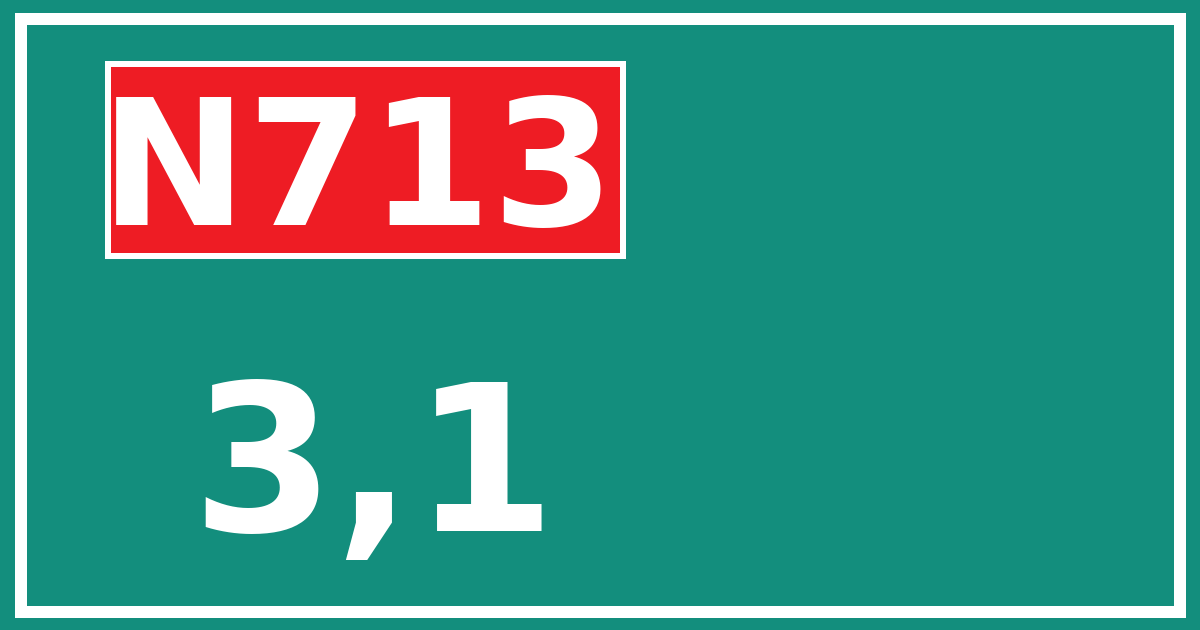 Hectometerbord N713 3,1