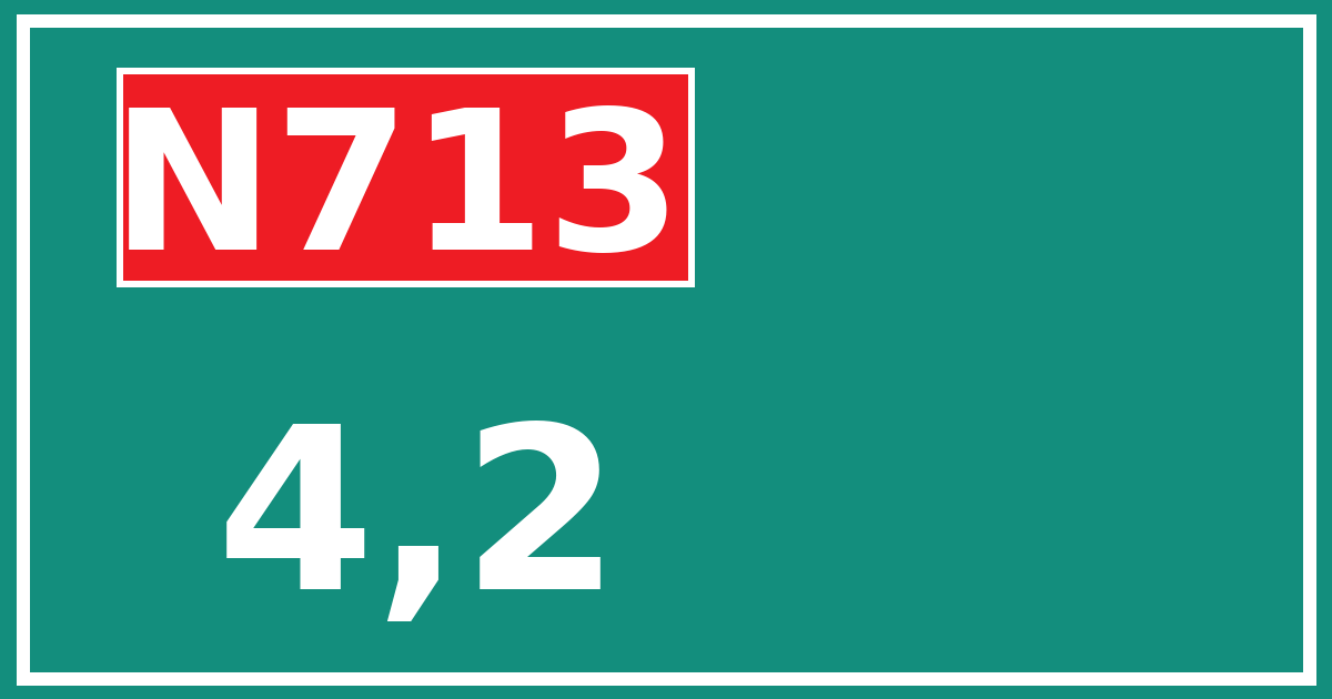 Hectometerbord N713 4,2