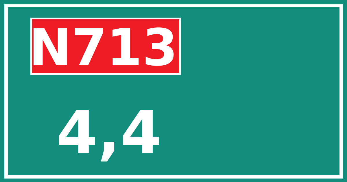 Hectometerbord N713 4,4