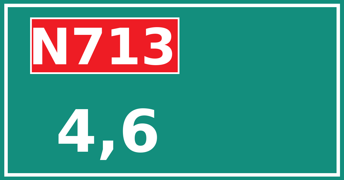 Hectometerbord N713 4,6