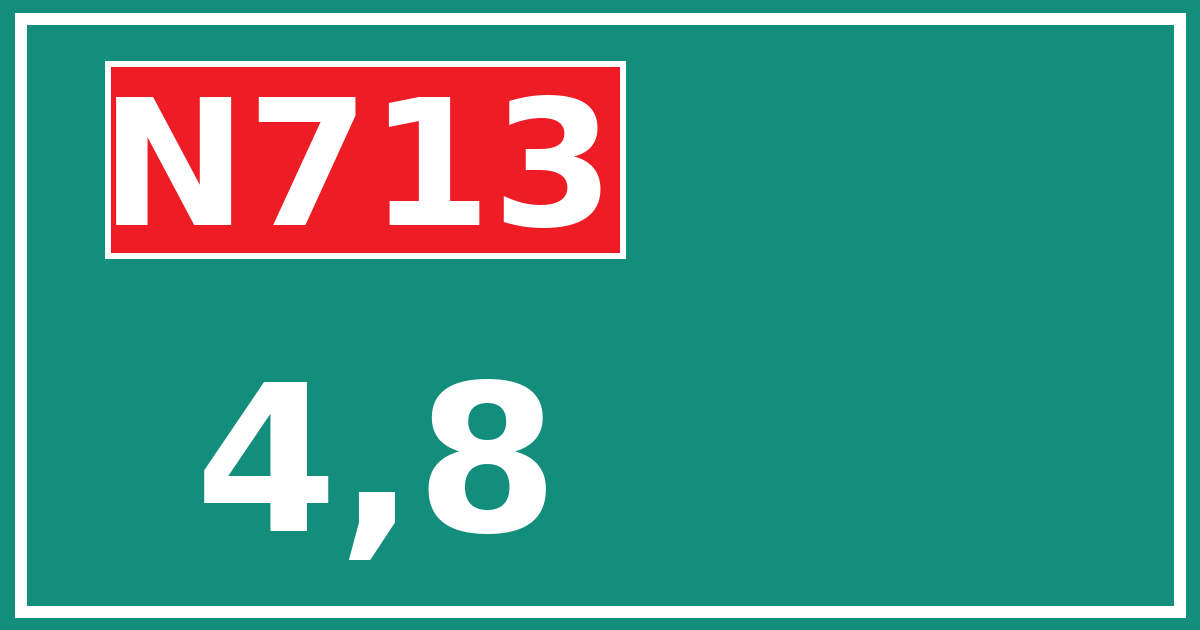 Hectometerbord N713 4,8
