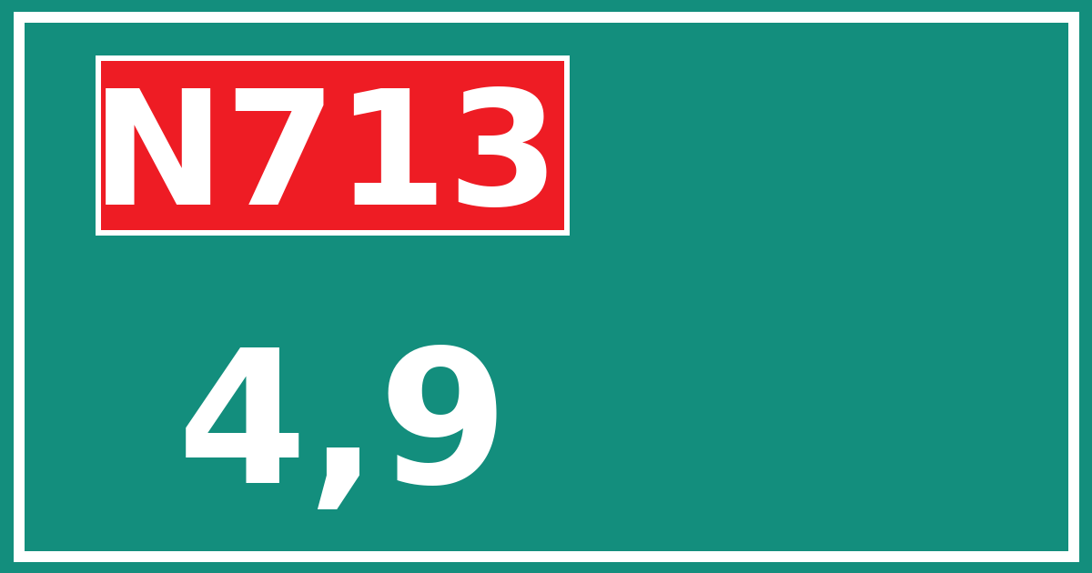 Hectometerbord N713 4,9