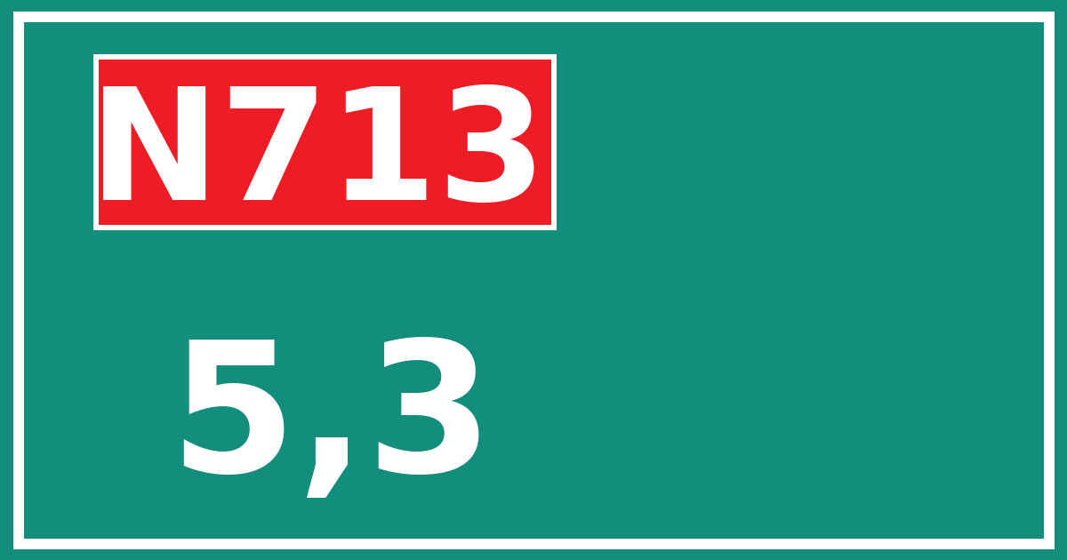 Hectometerbord N713 5,3