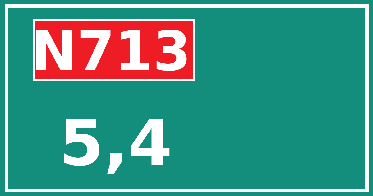 Hectometerbord N713 5,4