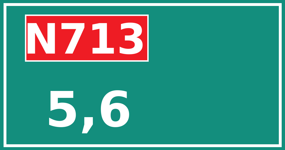 Hectometerbord N713 5,6