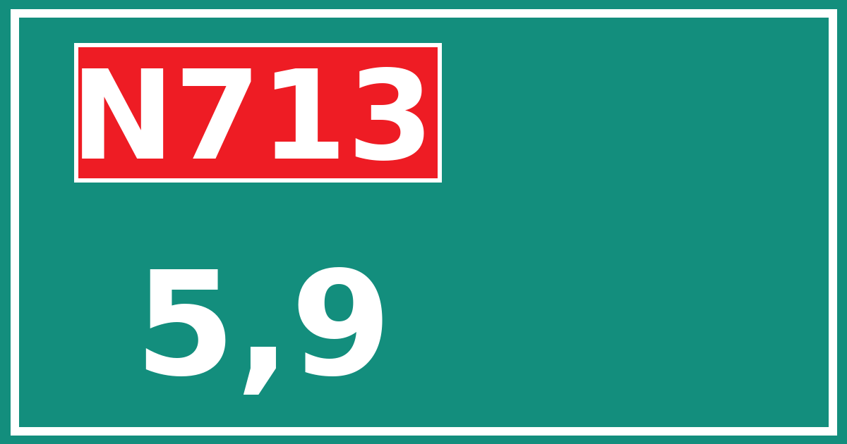 Hectometerbord N713 5,9
