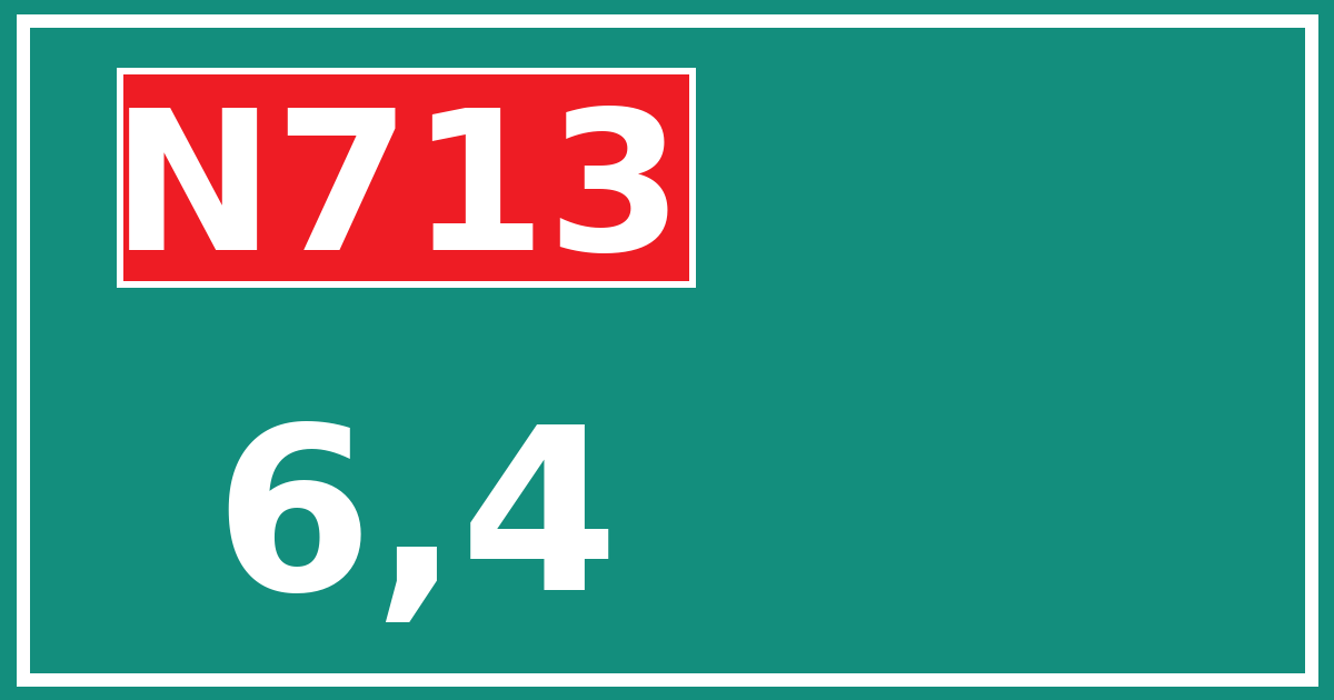Hectometerbord N713 6,4