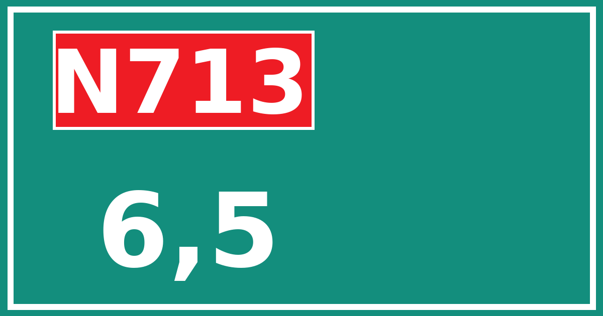 Hectometerbord N713 6,5