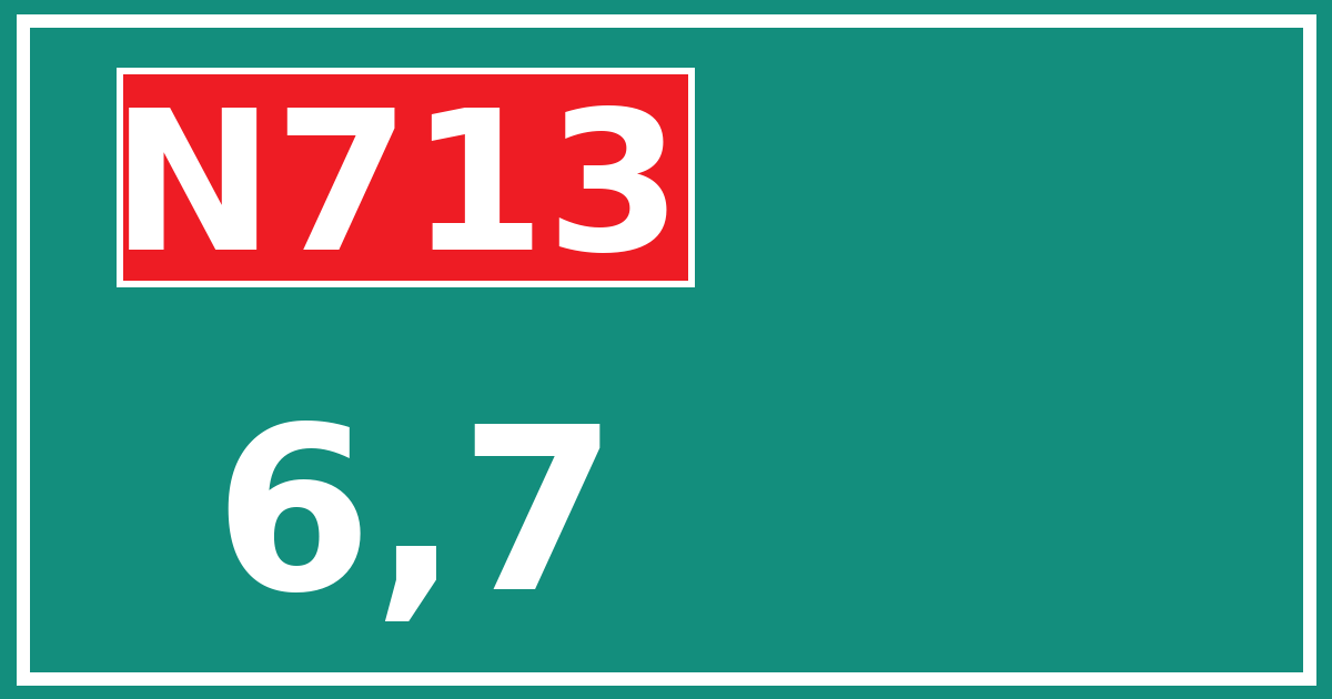 Hectometerbord N713 6,7