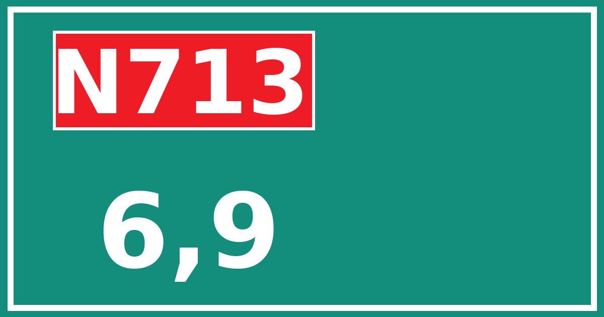 Hectometerbord N713 6,9