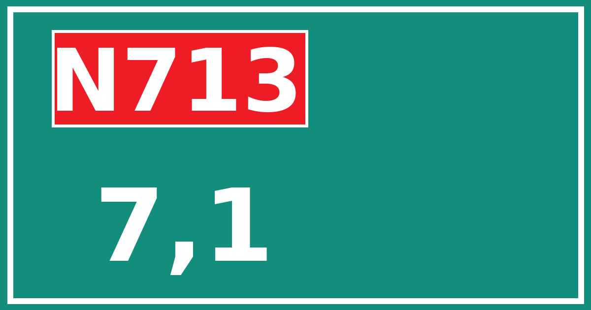 Hectometerbord N713 7,1