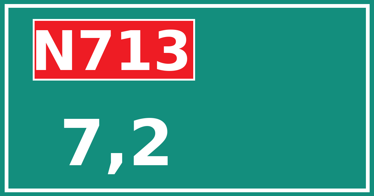 Hectometerbord N713 7,2