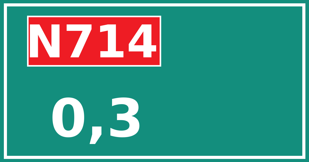 Hectometerbord N714 0,3
