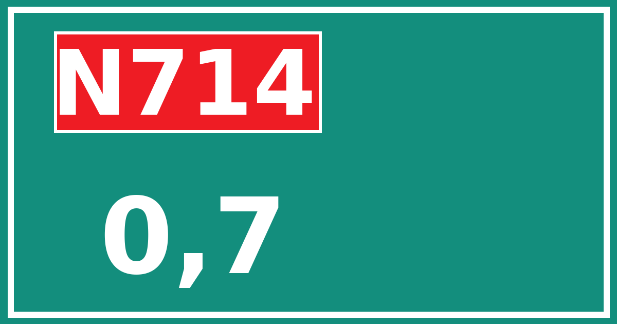 Hectometerbord N714 0,7