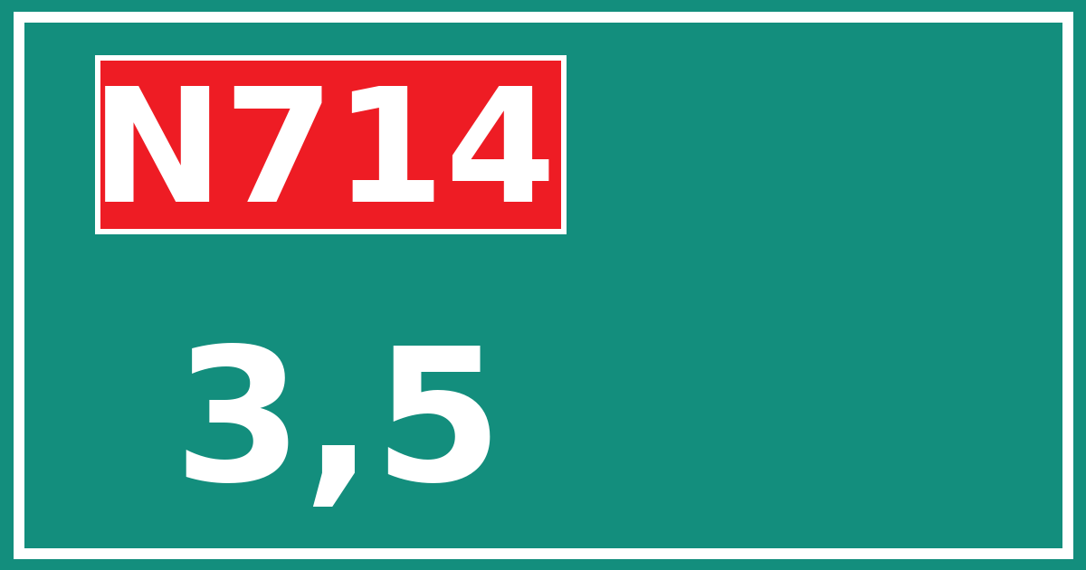 Hectometerbord N714 3,5