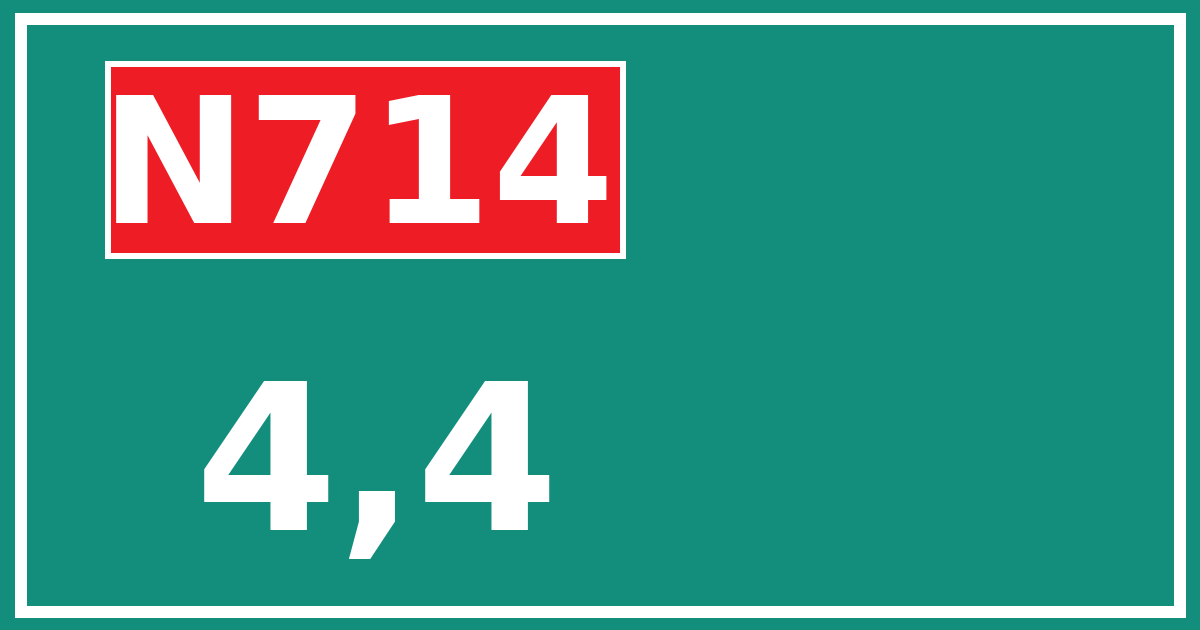 Hectometerbord N714 4,4