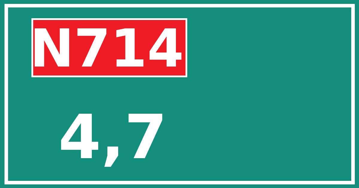 Hectometerbord N714 4,7