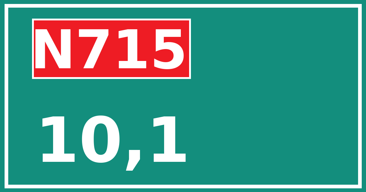 Hectometerbord N715 10,1