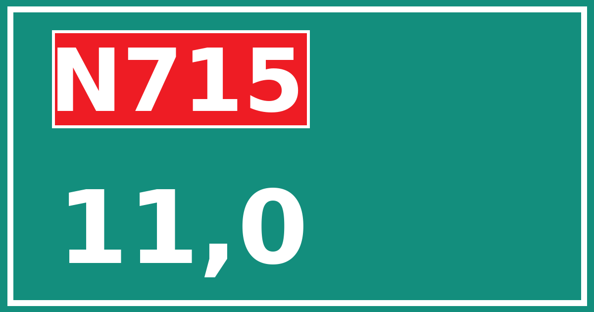 Hectometerbord N715 11,0