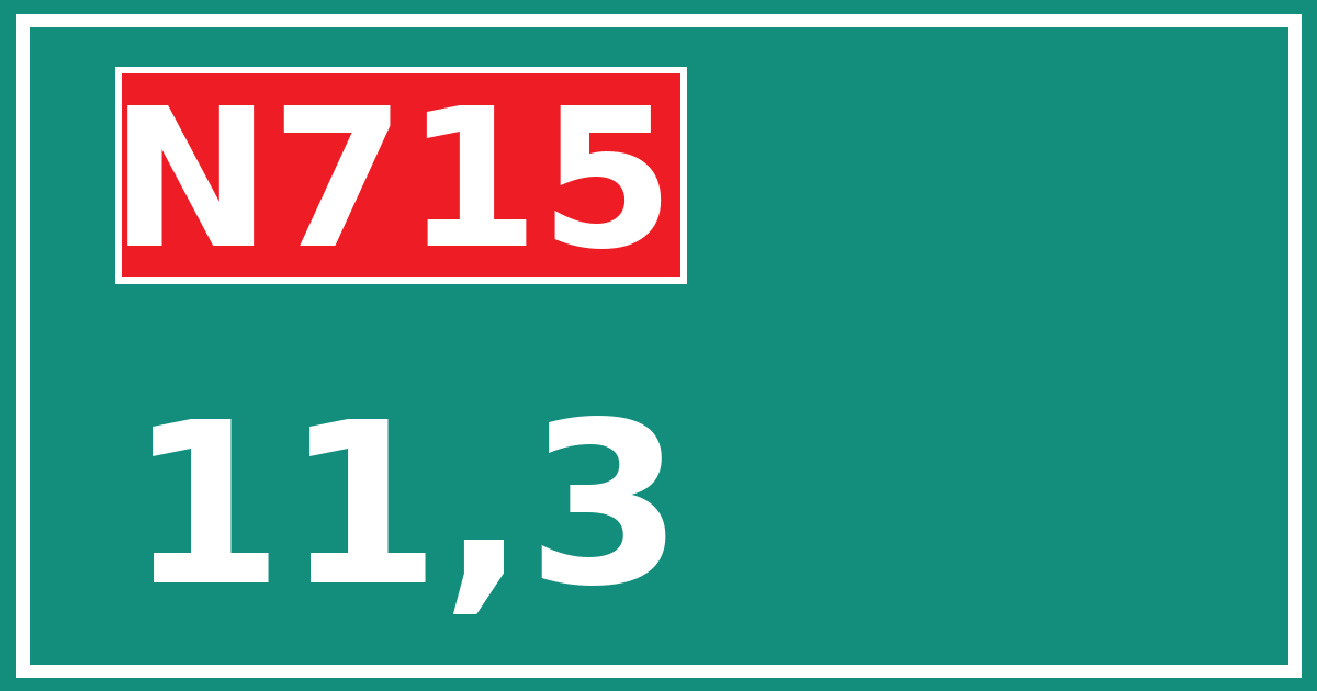 Hectometerbord N715 11,3