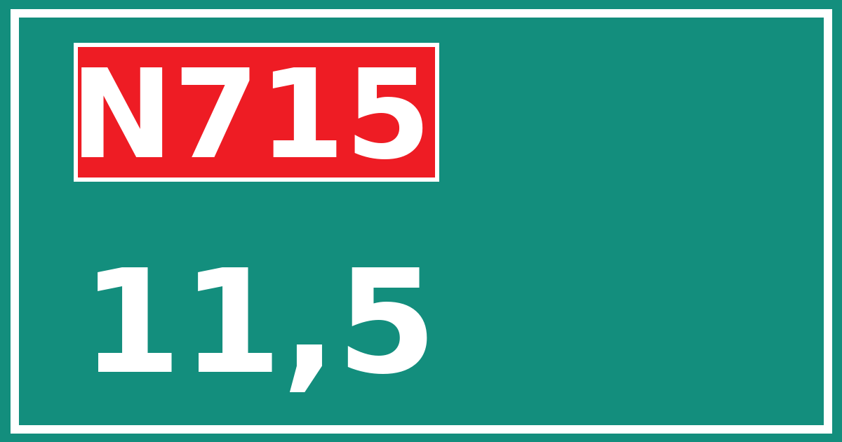 Hectometerbord N715 11,5
