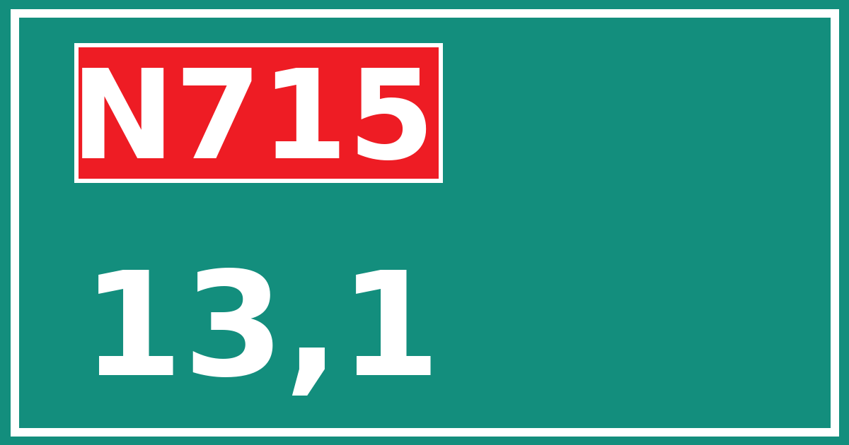 Hectometerbord N715 13,1