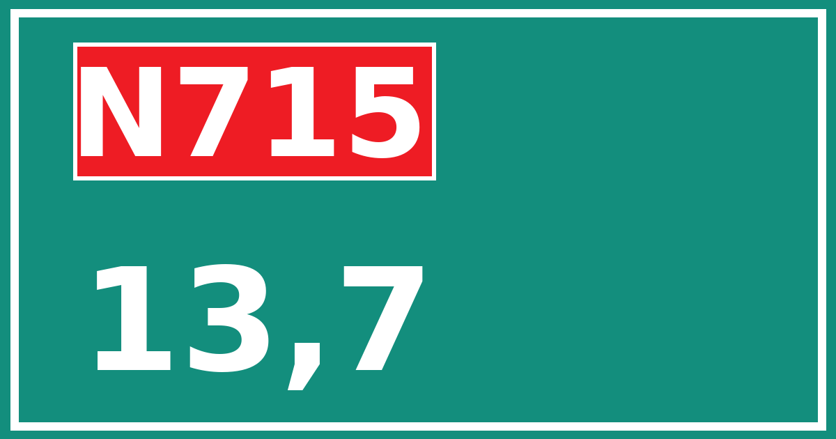 Hectometerbord N715 13,7