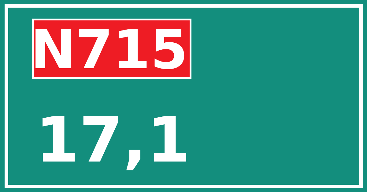 Hectometerbord N715 17,1