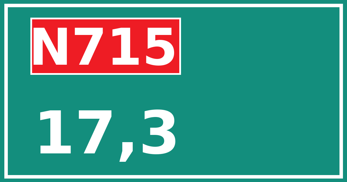 Hectometerbord N715 17,3
