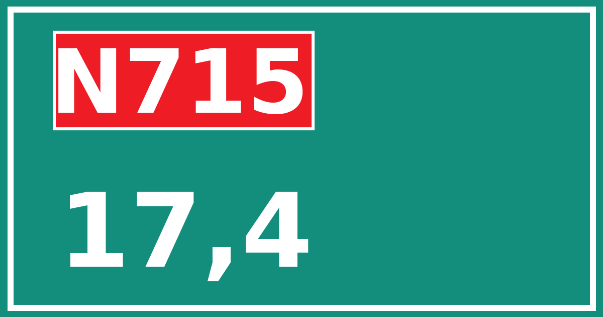Hectometerbord N715 17,4