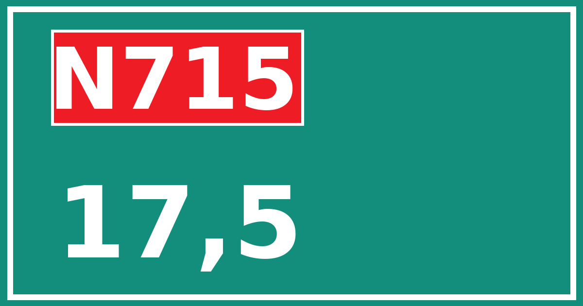 Hectometerbord N715 17,5