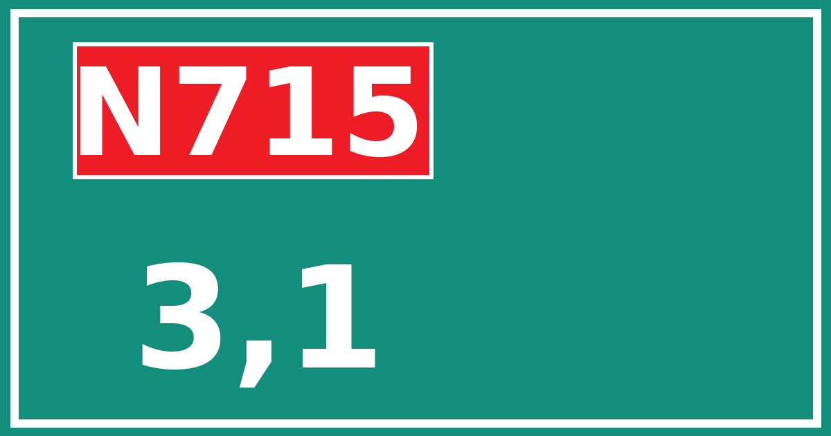 Hectometerbord N715 3,1