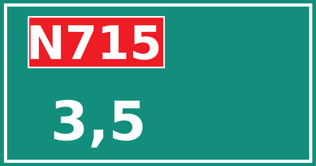 Hectometerbord N715 3,5