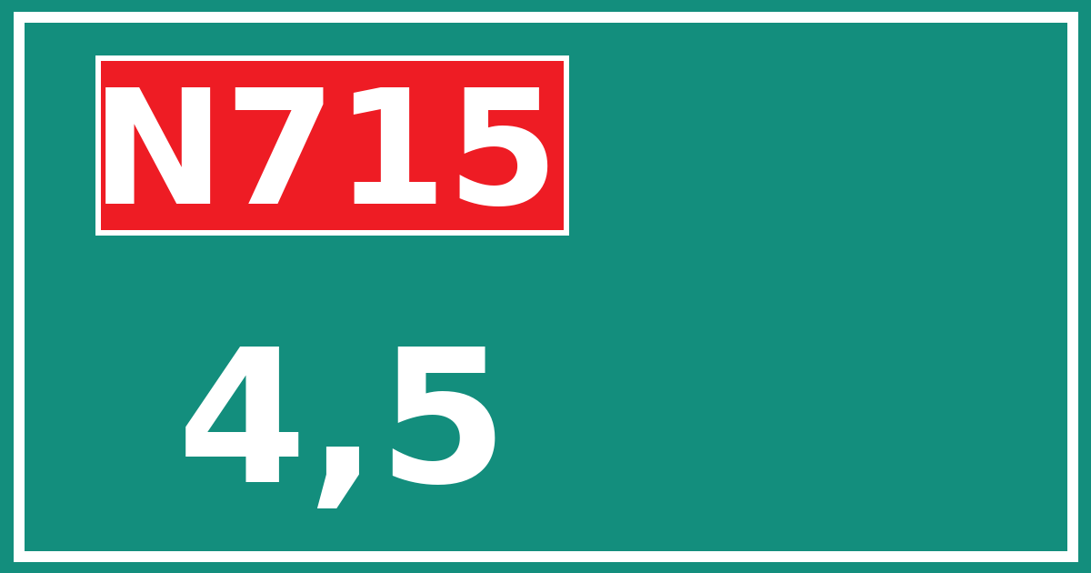 Hectometerbord N715 4,5