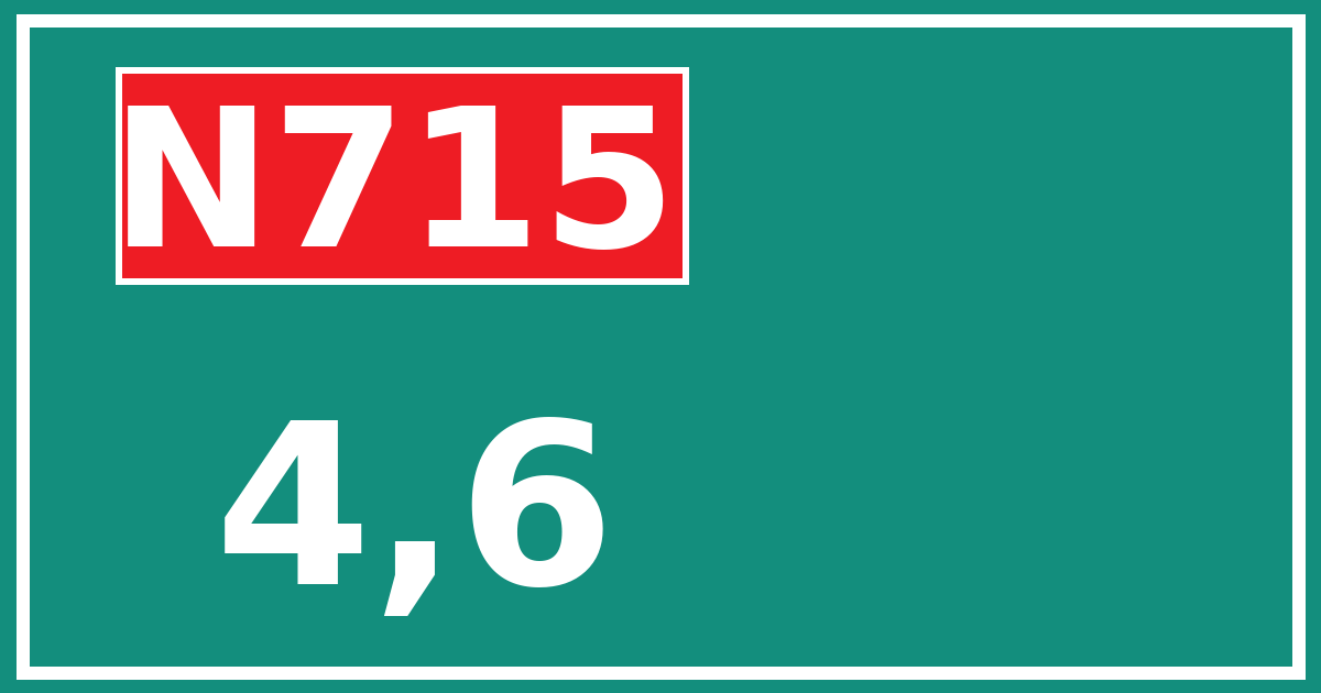 Hectometerbord N715 4,6