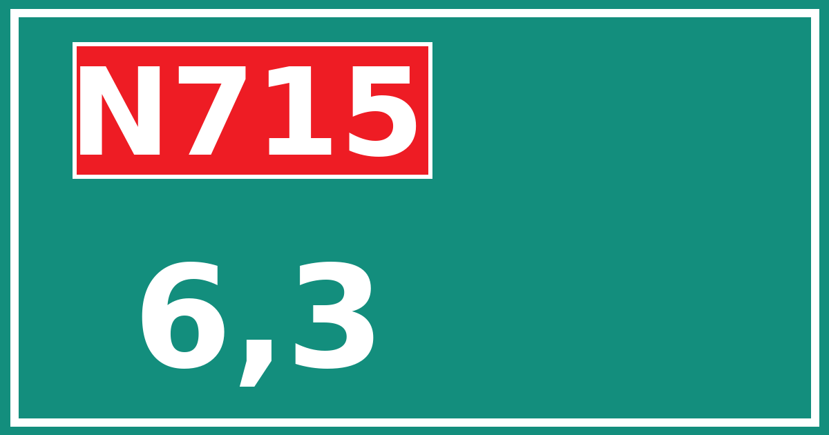 Hectometerbord N715 6,3