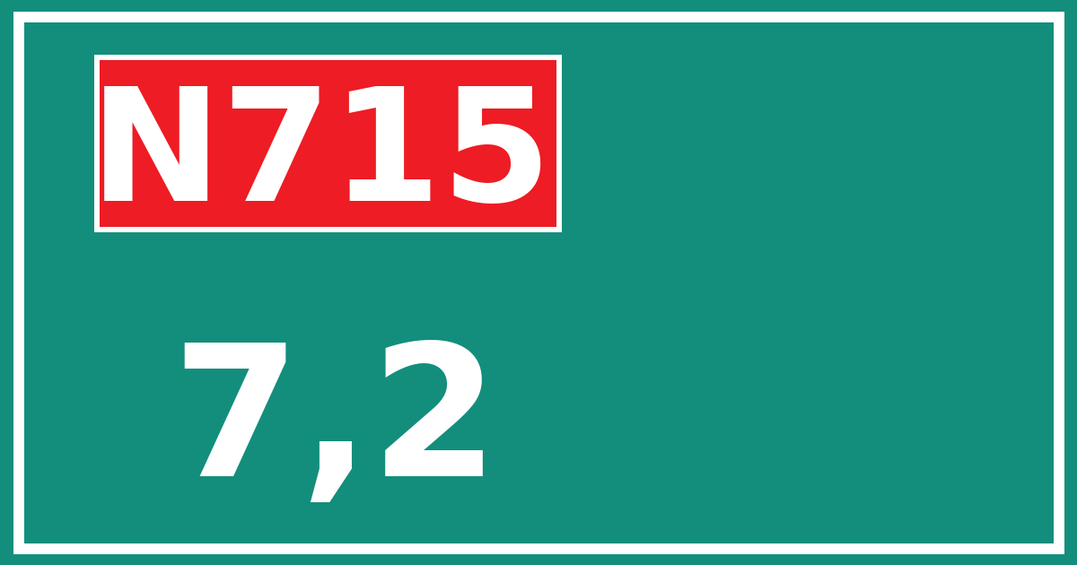 Hectometerbord N715 7,2