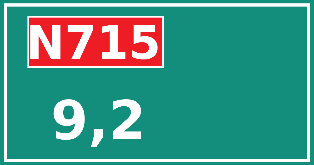 Hectometerbord N715 9,2