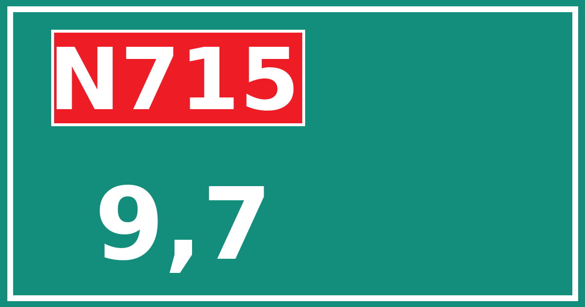 Hectometerbord N715 9,7