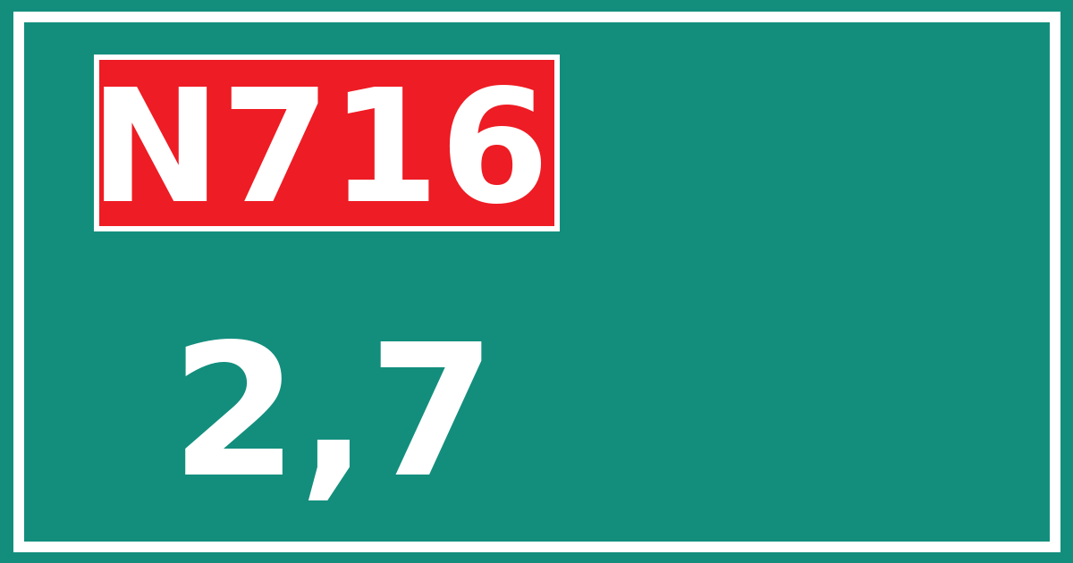 Hectometerbord N716 2,7