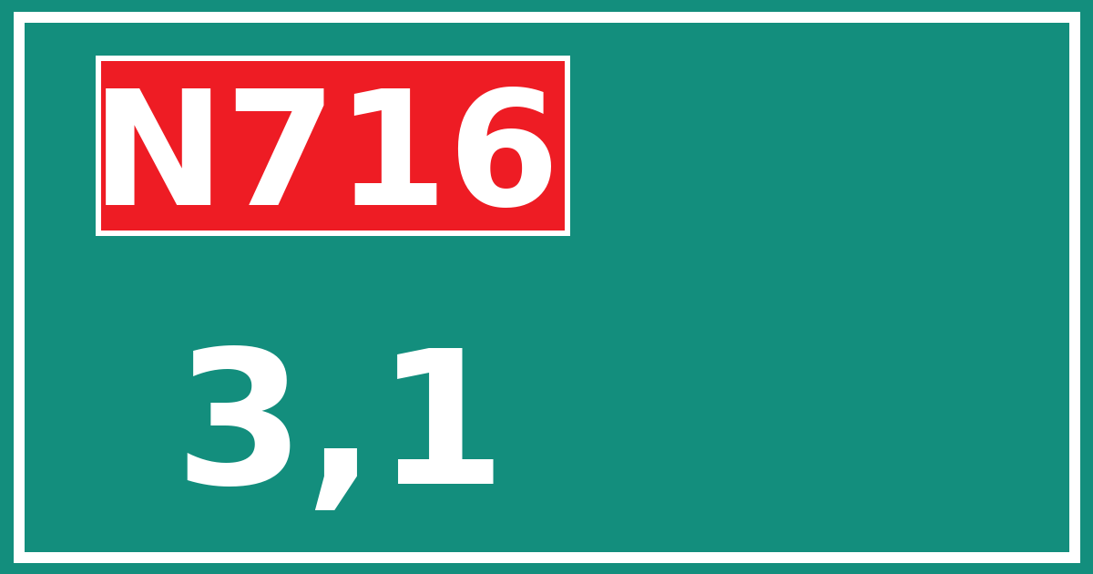 Hectometerbord N716 3,1